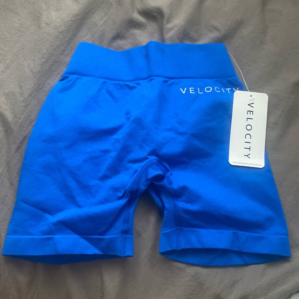 Blue Velocity Scrunch Shorts